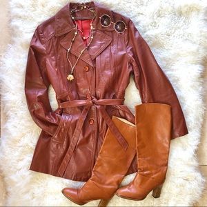Vintage 70’s Rust Colored Leather Jacket